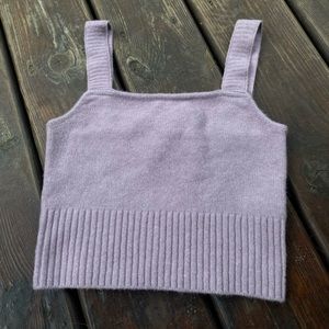 Brand new never worn purple sweater crop top
